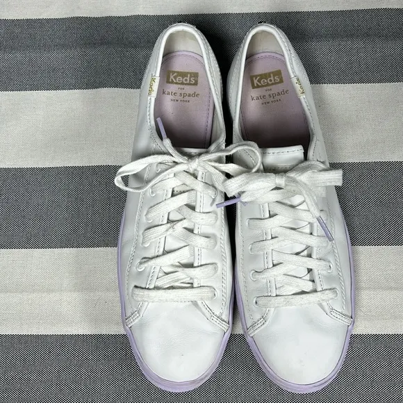 KEDS Kate Spade New York Triple Kick Colorblock White Purple Sneakers Size 11