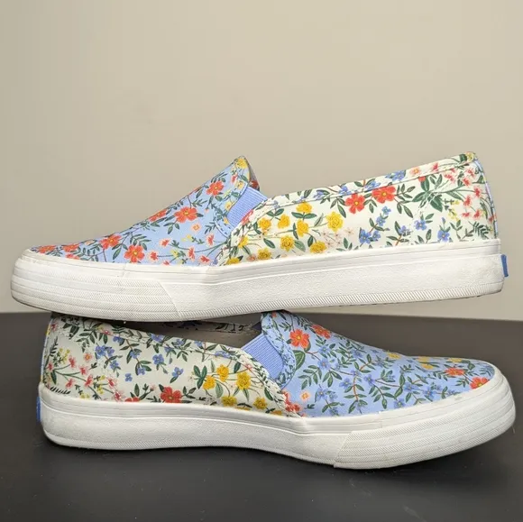 Keds x Rifle Paper Co. Double Decker Slip-on Wildwood Floral Sneaker Size 7