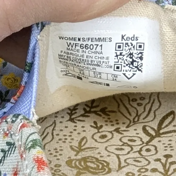 Keds x Rifle Paper Co. Double Decker Slip-on Wildwood Floral Sneaker Size 7