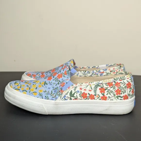 Keds x Rifle Paper Co. Double Decker Slip-on Wildwood Floral Sneaker Size 7