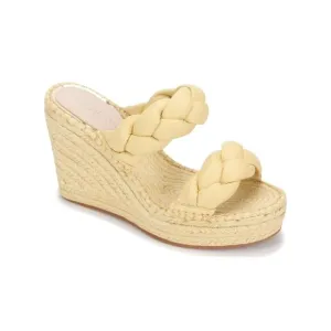 KENNETH COLE NEW YORK Womens Yellow 1-1/2&quot; Platform Wedge Shoes 9 M