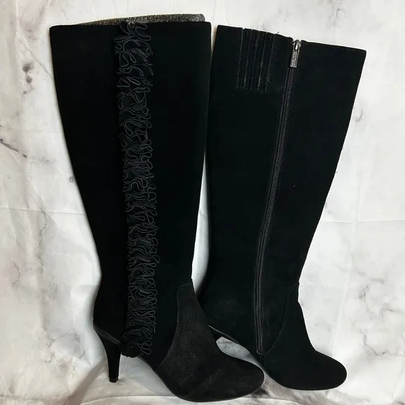 Kenneth Cole Reaction Chic Pea Su Knee-High Leather Boots size 9