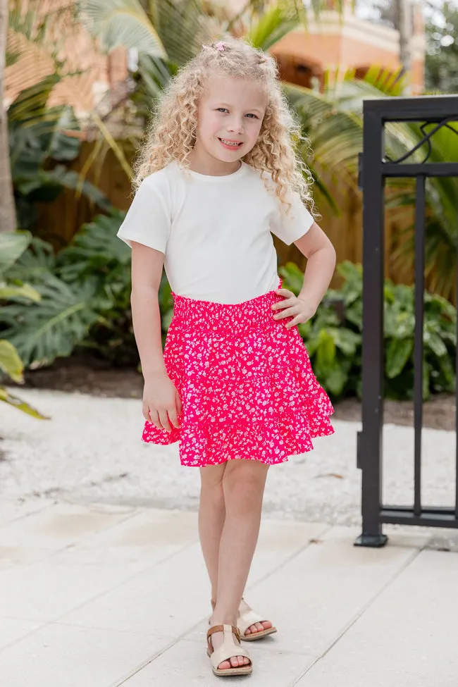 Kid's Everyday Essential Ivory Ribbed Crew Neck Tee SALE