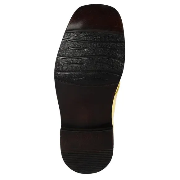 Kid's Yellow Lace-Up Dress Shoes