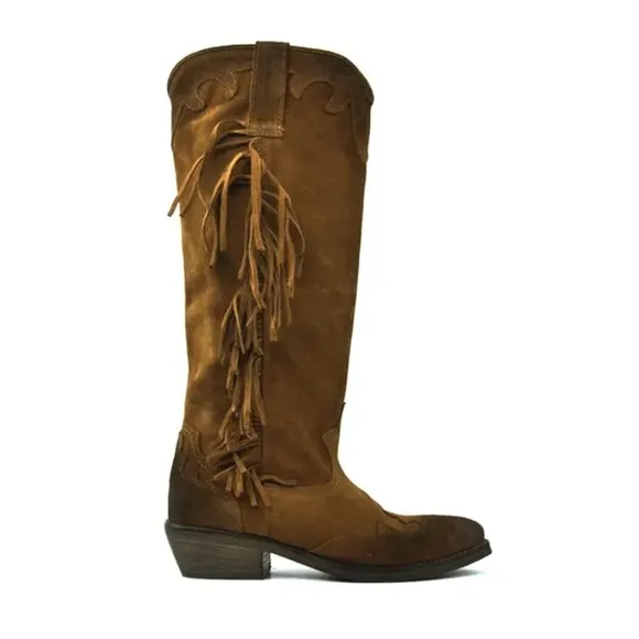 Kiro Brown Fringe Women's Boots