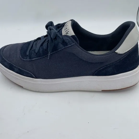 Kizik The Prague Sneakers Mens 11.5 Black Suede &amp; Canvas Hands Free Casual Shoes