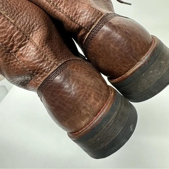 KLR Men's Leather Lace-up Boots in Cognac