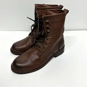 KLR Men's Leather Lace-up Boots in Cognac