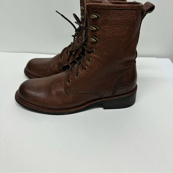 KLR Men's Leather Lace-up Boots in Cognac