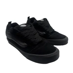 KNU SKOOL VANS Skateboarding Y2K Shoes Men Size 9.5 Black On Black VN0009QCBKA