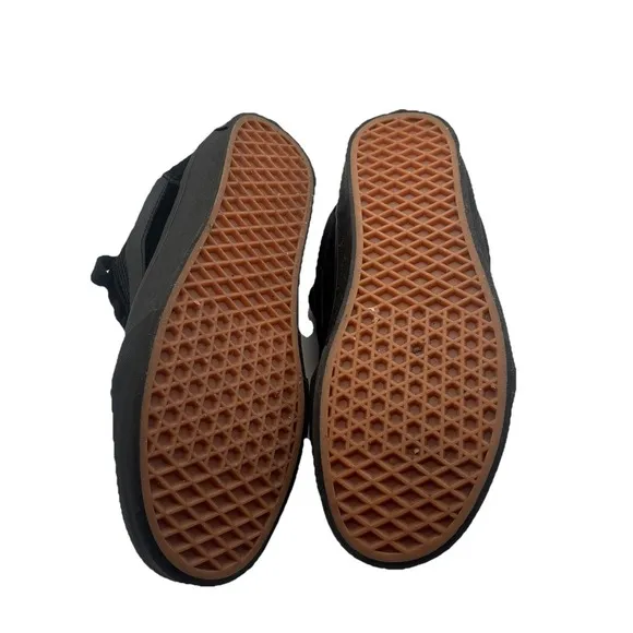 KNU SKOOL VANS Skateboarding Y2K Shoes Men Size 9.5 Black On Black VN0009QCBKA