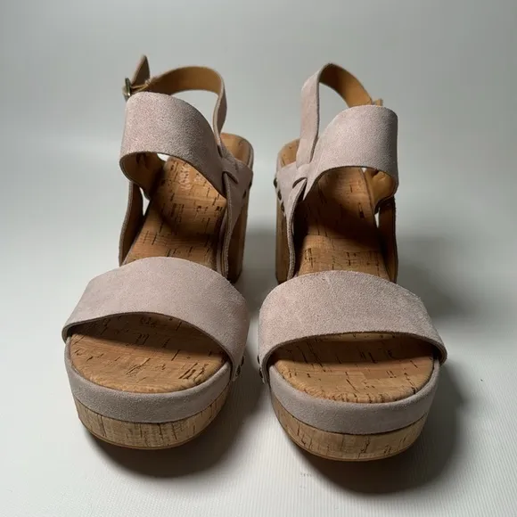 Kork-Ease Palmdale Heeled Suede Sandals - sz 9