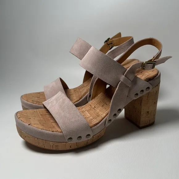 Kork-Ease Palmdale Heeled Suede Sandals - sz 9