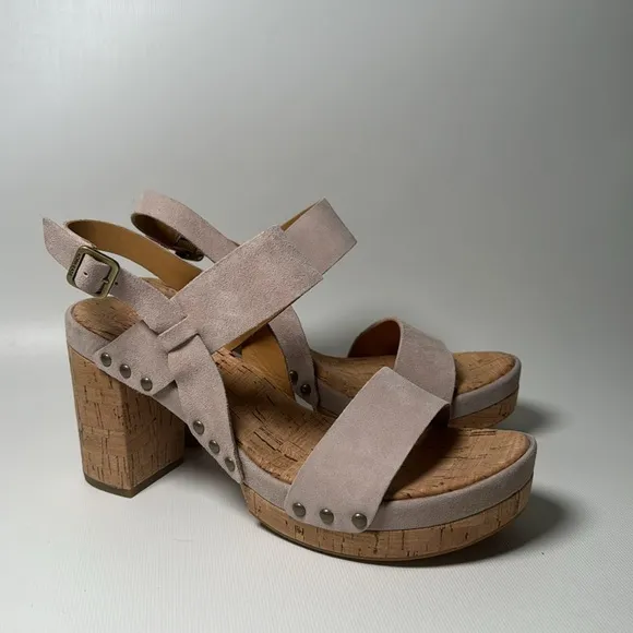 Kork-Ease Palmdale Heeled Suede Sandals - sz 9