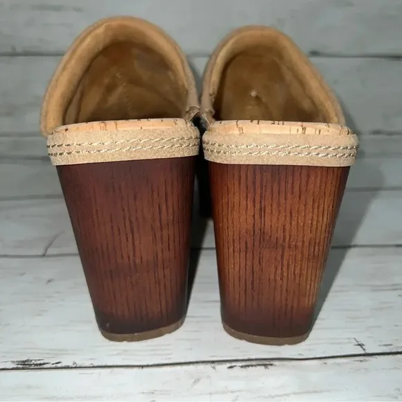 Korks Lori Clog Platform Western Boho Tan Aztec Size 6
