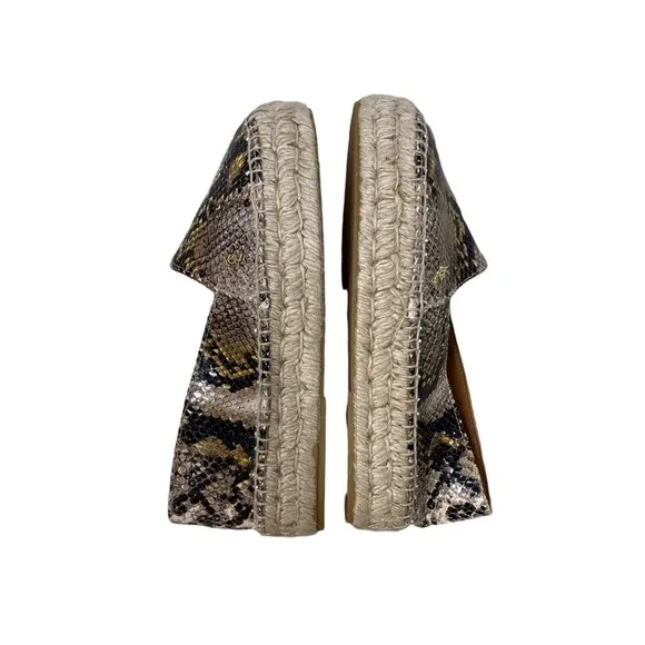 Kurt Geiger Morella Snake Print Platform Espadrille Shoes Size 38.5 (8)