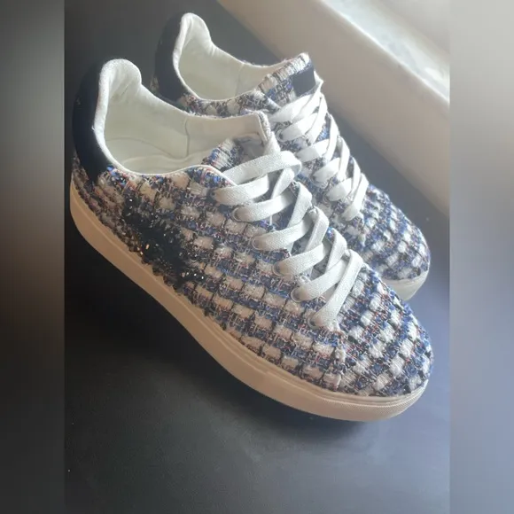 Kurt Geiger Women's London Eye Southbank Tweed Sneakers, Evil Eye Lace-Up Shoes