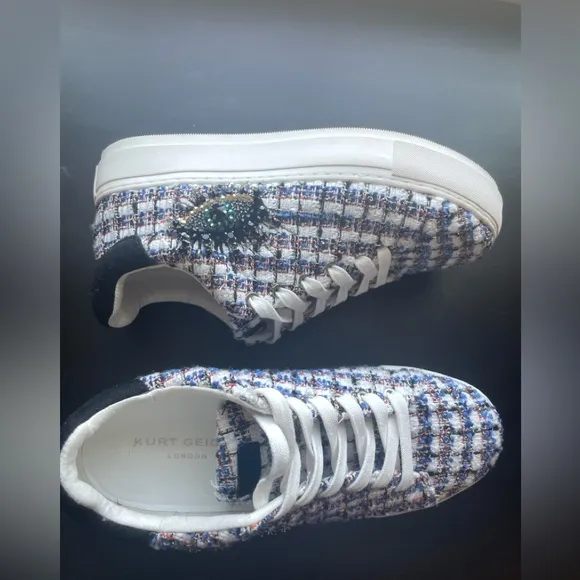 Kurt Geiger Women's London Eye Southbank Tweed Sneakers, Evil Eye Lace-Up Shoes