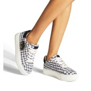 Kurt Geiger Women's London Eye Southbank Tweed Sneakers, Evil Eye Lace-Up Shoes