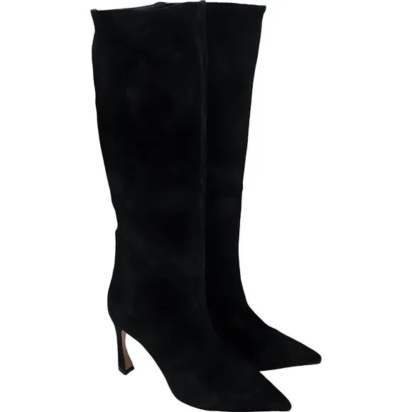 Kyra Pointed Toe Knee High Heeled Boots by Alexandre Birman EU 37
