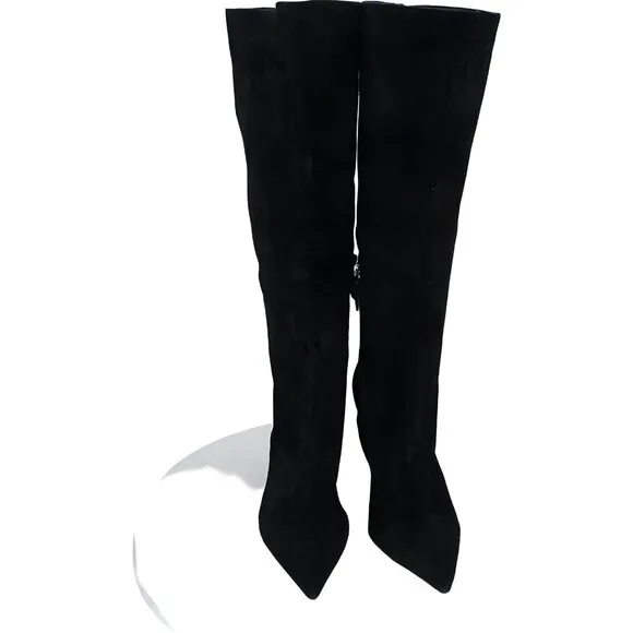 Kyra Pointed Toe Knee High Heeled Boots by Alexandre Birman EU 37