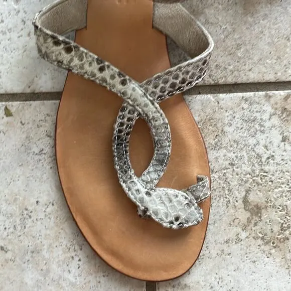 L Space Cocobelle Snake Wrap Leather Sandals