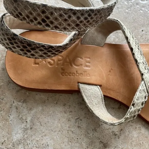 L Space Cocobelle Snake Wrap Leather Sandals