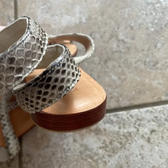 L Space Cocobelle Snake Wrap Leather Sandals