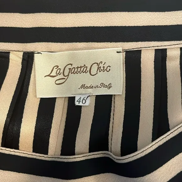 La Gatta Chic Italy Pleated Midi Skirt Sz M
