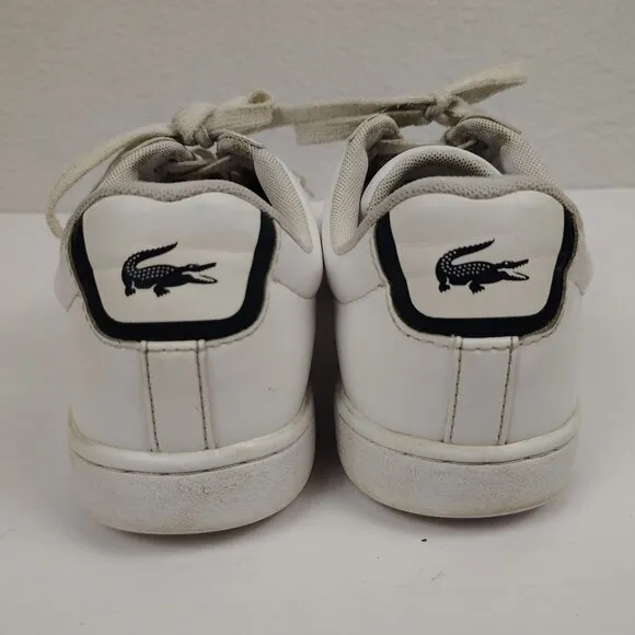 Lacoste Shoes Carnaby Evo Low Top Sneakers White Faux Leather Mens 7
