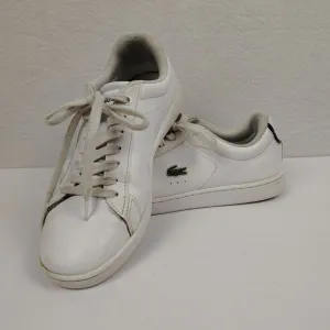 Lacoste Shoes Carnaby Evo Low Top Sneakers White Faux Leather Mens 7