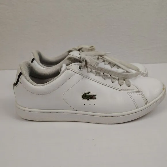 Lacoste Shoes Carnaby Evo Low Top Sneakers White Faux Leather Mens 7