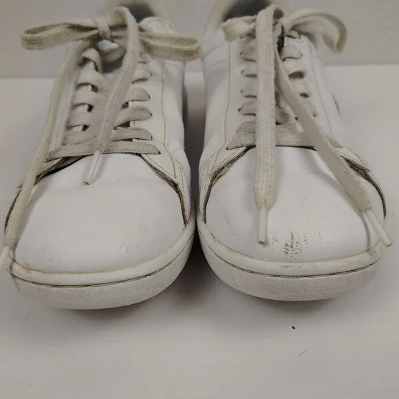 Lacoste Shoes Carnaby Evo Low Top Sneakers White Faux Leather Mens 7