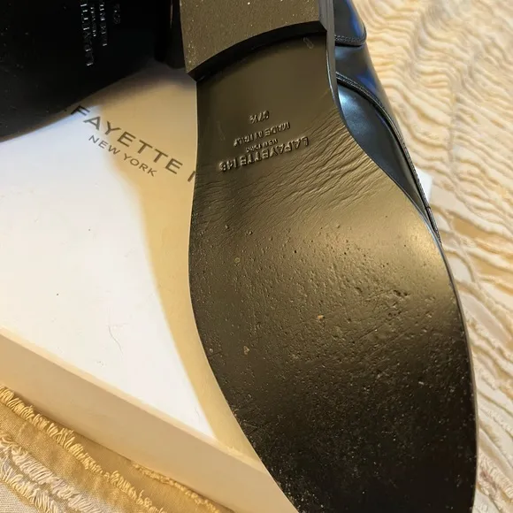 Lafayette 148 Black Oxford shoes in size 37.5 ( us 7 1/2 )