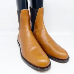 Lafayette 148 Women's Barrett Leather Ankle Boots Tan Brown Size 39