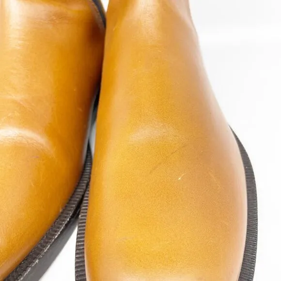 Lafayette 148 Women's Barrett Leather Ankle Boots Tan Brown Size 39
