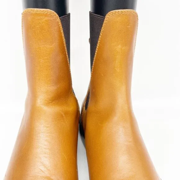 Lafayette 148 Women's Barrett Leather Ankle Boots Tan Brown Size 39