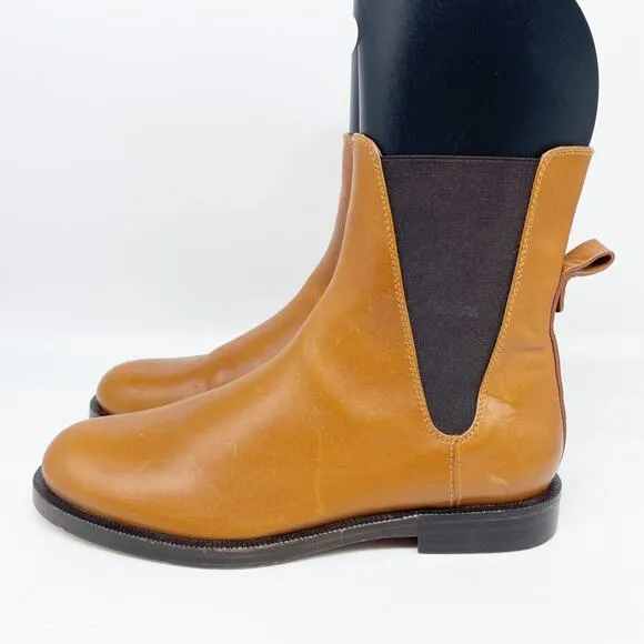 Lafayette 148 Women's Barrett Leather Ankle Boots Tan Brown Size 39
