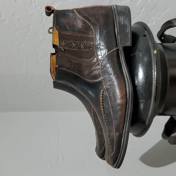LAMASINI BOOTS, BROWN SHOES SIZE 28 1/2 US10 MADE IN MEXICO CHUKKA BOOTS