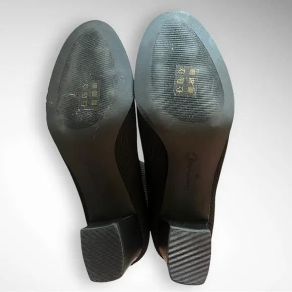 L'AMOUR DES PIEDS Picarus Black Stretch Knit Bootie With Heel Size 7 | EUC