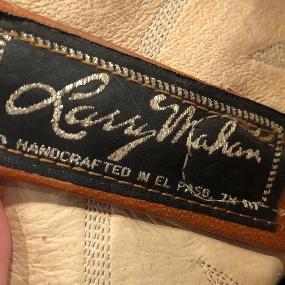 LARRY MAHAN VINTAGE LEATHER AND REPTILE COWGIRL BOOTS