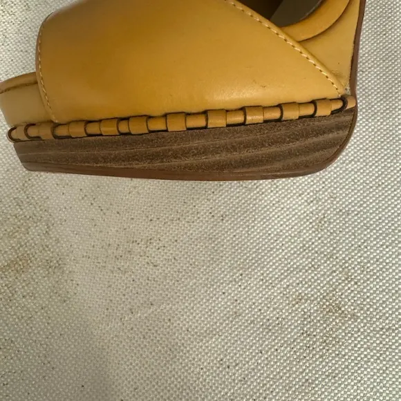 Leon Max OrangeTan Xile Leather Back Zip Stiletto Platform Sandals