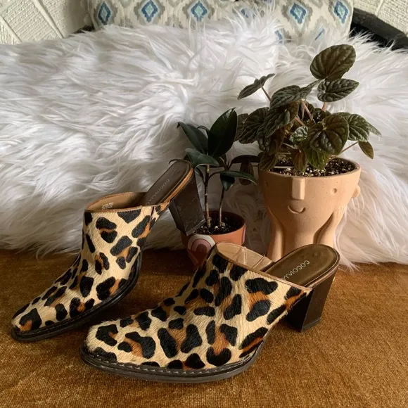 Leopard Print Mule Heels