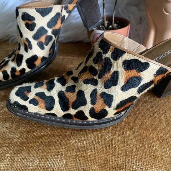 Leopard Print Mule Heels