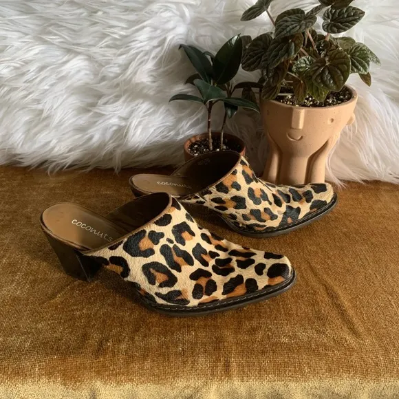 Leopard Print Mule Heels
