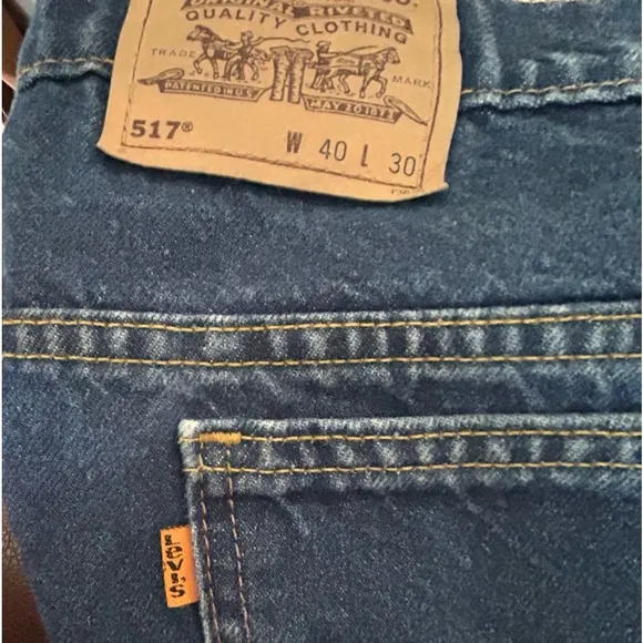 Levi's 517 Orange Tab 90s Jeans 40 Vintage Made In USA.