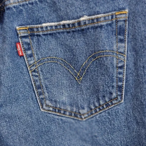 Levi’s Premium 501 High-Rise Button Fly Denim Shorts Size 27