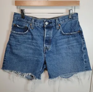 Levi’s Premium 501 High-Rise Button Fly Denim Shorts Size 27