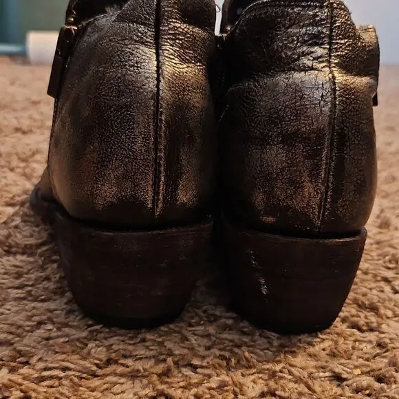 Liberty Black Double Zipper Ankle Boots size 10