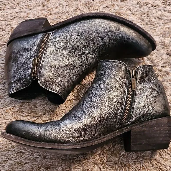 Liberty Black Double Zipper Ankle Boots size 10